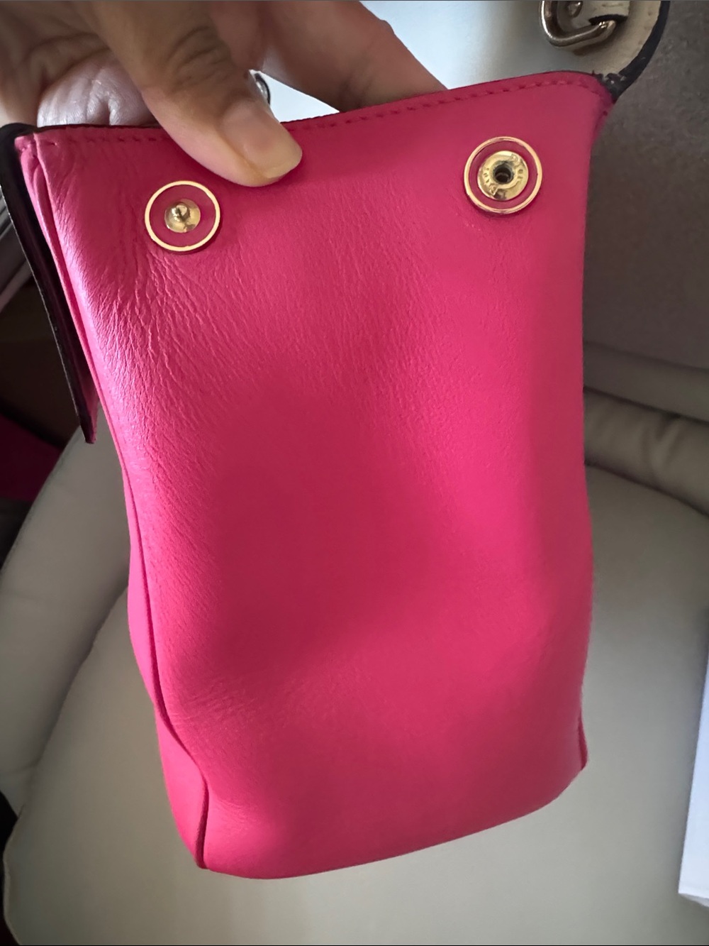Be Dior Large Leather Top-Handle Satchel with Gold Hardware - Picture 5 of 11